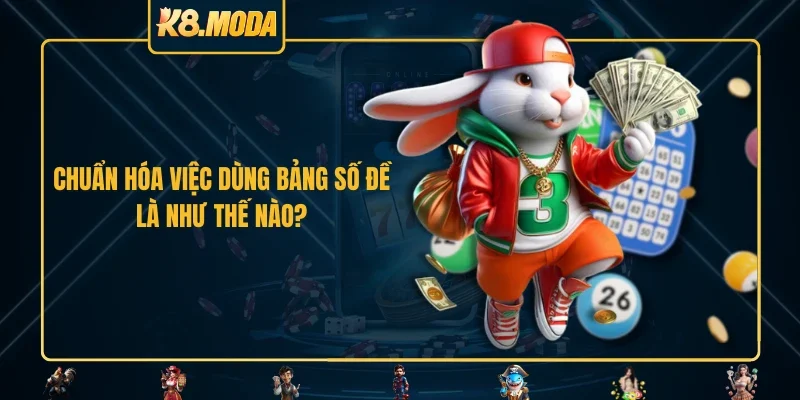 Chuẩn hóa việc dùng bảng số đề là như thế nào?